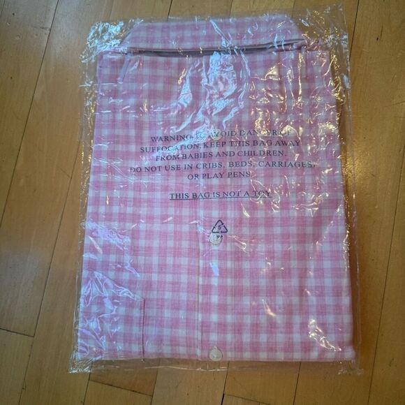 $130 Untuckit women’s pink gingham long sleeve button up brand new size 12 m7 - Picture 4 of 7